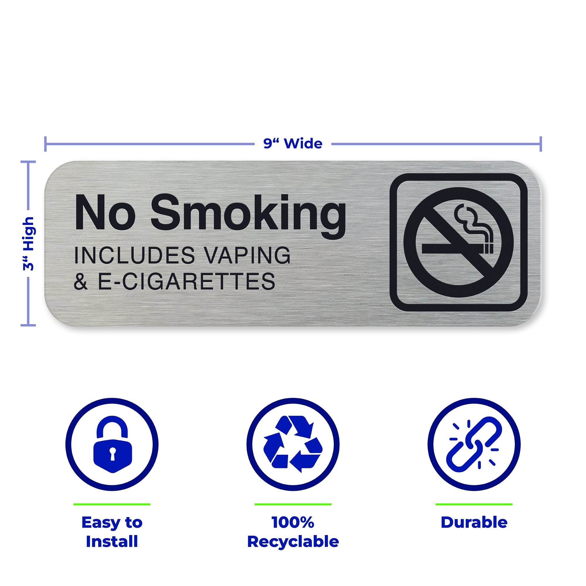 No Smoking Sign Office NO SMOKING INCLUDING VAPING E CIGARETTES